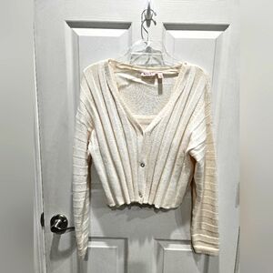 Willow and Root Ivory 2 piece sweater set-Size Small